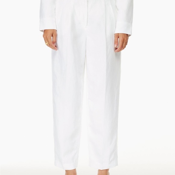 Aritzia Wilfred Carrot Linen Pant Size 14 White - Picture 4 of 4